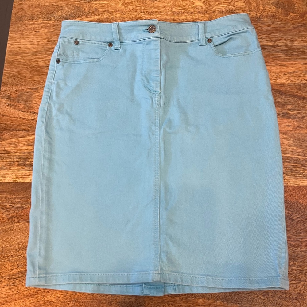 Talbots blue denim skirt size 8
